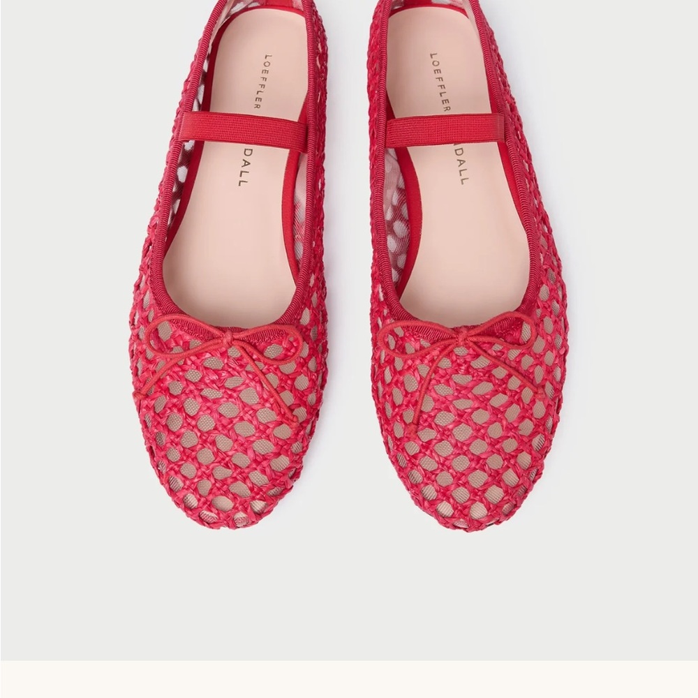Loeffler Randall Women's Red Ballet Flats